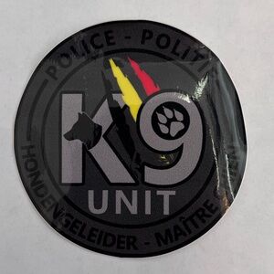 Belgium K9 Unit Police Sticker